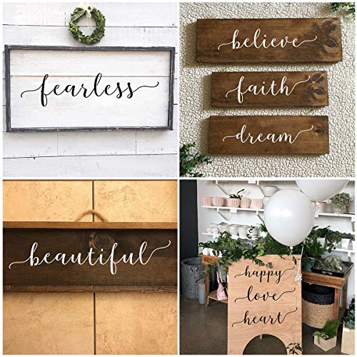 Inspirational Stencils for Painting on Wood - 20 Pack Large Inspirational Words Saying Stencil Templates for Wood Signs, Reusable Family Motivational Letter Stencils for Wall Art & Home Decorations