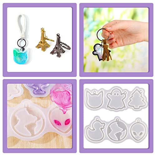 iSuperb Shaker Resin Molds Quicksand Silicone Molds Epoxy Casting Mold Resin Shaker Mold for Charms Pendant Jewelry Keychain Decoration DIY Craft Making