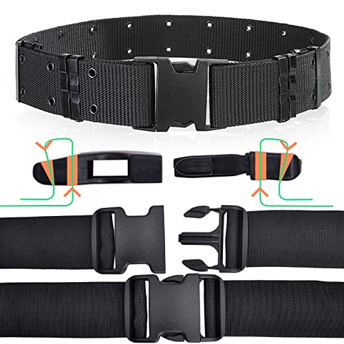 CooBigo 5 Pack 2 Inch Quick Side Release Plastic Buckle Clips Snaps Military Dual Adjustable No Sewing Heavy Duty for Backpack Buckles Replacement Nylon Webbing Luggage Straps Belt Fanny Pack