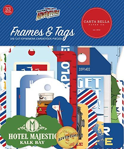 Carta Bella Paper Company Our Travel Adventure Frames & Tags Ephemera