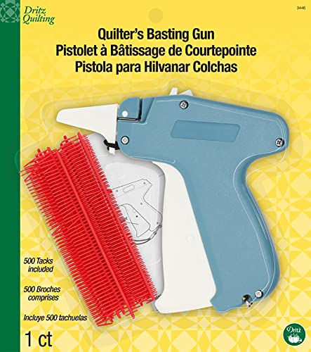 Dritz 3446 Quilter's Basting Gun with 500 Tacks Blue, 5 inches