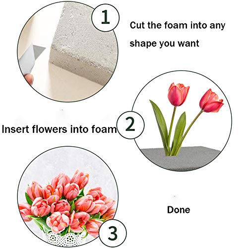 CCINEE Dry Floral Foam Bricks,Florist Foam Blocks Supplies for Artificial Flower Arrangement DIY Craft,Pack of 5