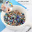 Rustark 4mm 1800 Pcs Crystal Glass Beads Bicone Shaped Faceted Findings Spacer Beads Assorted Coating Colors with Container Box and 2 Pcs Cord for Bracelets Necklaces Jewelry Making (15 Colors)