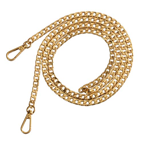 Allzedream Purse Chain Strap Replacement Crossbody Bag Handbag Purse Making Supplies (Gold)