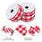 Gingham Ribbon Wired Edge Plaid Ribbon Buffalo Checked Ribbon Cambridge Wired Plaid Ribbon for Christmas DIY Craft Festival Party Supply, 11 Yard a Roll (Red and White, 1.5/2.5 Inch)