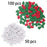 Livder 150 Pieces Christmas Wooden Buttons Sewing Snowflake Button with 2 Holes (Red, Green, White)