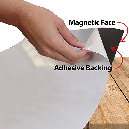 Flexible Magnets Sheet with Adhesive, 30mil Thick. Ideal for DIY Projects at Home - Office - Auto - Shop - Crafts and More! (2' x 5')