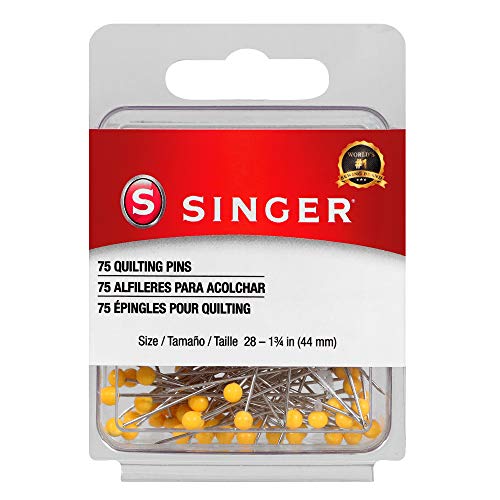 SINGER 00351 Ball Head Quilting Pins, 75-Count