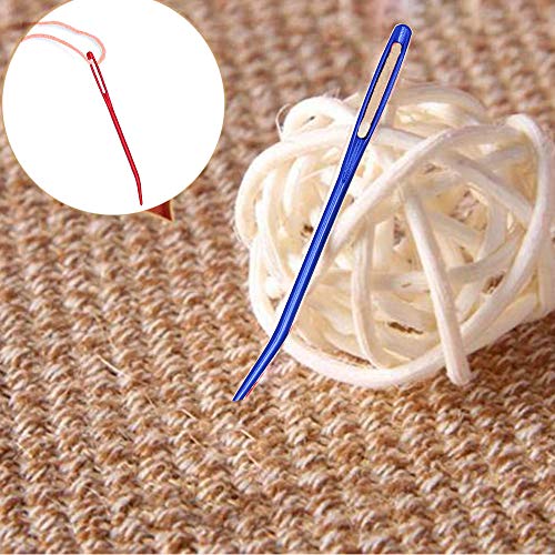 12 Pieces Yarn Needle, Tapestry Needle Bent Embroidery Needles Bent Tip Needles, and 6 Pieces Large-Eye Blunt Needles with Iron Box for Knitting Crochet (Random Color)
