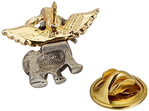 Dog Angel Memorial Lapel Pin, Bereavement and Sympathy Gift for Loss of Pet, 3/4 inch, Pewter and Gold, by Cathedral Art