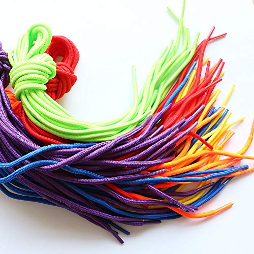 LGEGE 60 Pcs Colored Threading for Beading, Threading Lace Beading Cords Beading String(6 Colors)