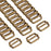 Swpeet 60Pcs 1 Inch / 25mm Bronze Heavy Duty Metal Rings Metal Rectangle Adjuster Triglides Slides Buckle, Roller Pin Buckles Slider Strap Adjuster Keychains for Belt Bags DIY Accessories