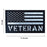 2 Pack Reflective Veteran Patch US Flag with Hook Back for Service Harness Tactical Vest Collar Hook-Fastener Backing (Black--White)