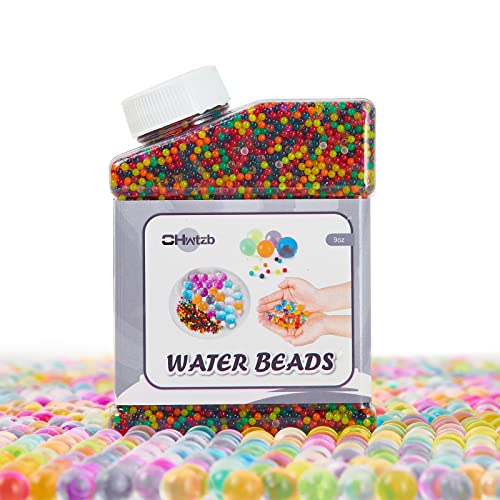 OHwtzb Water Beads Rainbow Mix (25,000 Beads Uniform Size) Jelly Water Gel Beads Growing Beads for Kids Sensory Toys ,Splatter Ball Gun ,Plants Vase Filler and Home Decor