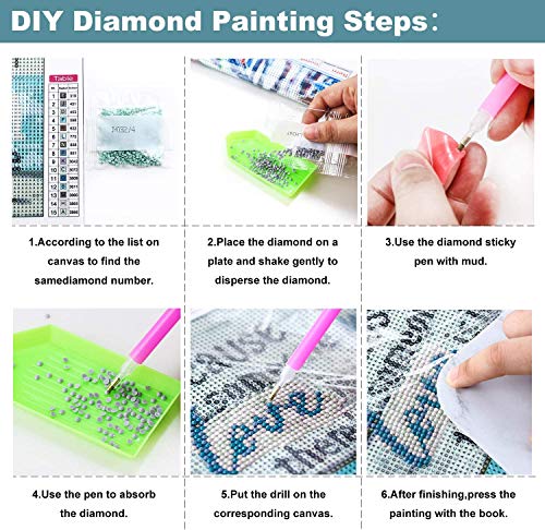 DIY 5D Diamond Painting Kits Cartoon Black Girl African Beauty Gems Paint with Full Drill Round Diamond Art by Number Kits Crystal Craft Cross Stitch for Adults Gift 30x40cm