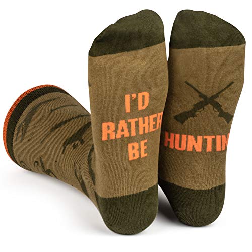 I'd Rather Be - Funny Socks Novelty Gift For Men, Women and Teens (Hunting) One Size