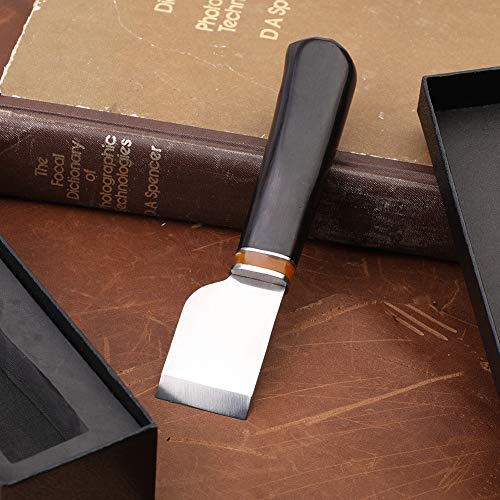 Leather Cutting Knife, Leather Skiving Knife with Wooden Handle Leather Craft Cutting Knife with Exquisite Package, Leather Craft Cutting Hand Tool