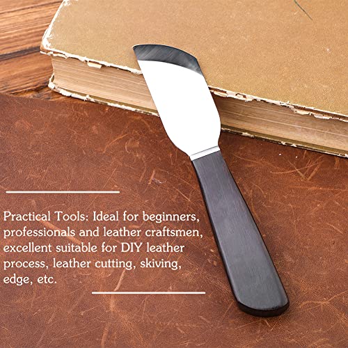 Leather Knife, Leather Cutting Knife with Wooden Handle, Leather Working Tools Leather Craft Cutting Knife with Exquisite Package for DIY Leathercraft Cutting