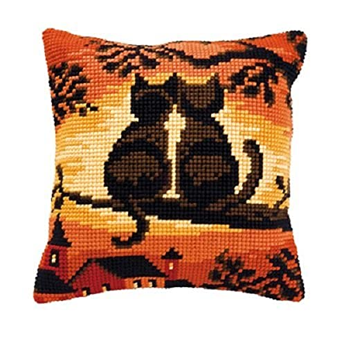 Cats by Night Cushion Front Chunky Cross Stitch Kit