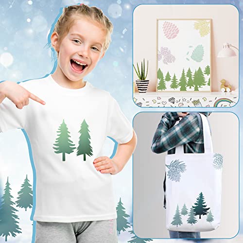 20 Pieces Stencil Template for Painting Reusable Animal Plant Stencil Spring Summer Winter Template, DIY Christmas Stencils for Painting on Wood Wall Home Decor (Pine Tree)