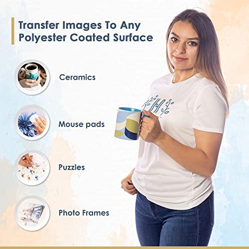 Sublimation Heat Transfer Paper, Dye Sublimation Ink, multifunctional for sublimation blanks, a sublimation paper compatible with Epson wf7710, a sub pack with 110 Sheets, 120GSM,11x17