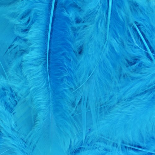 Touch of Nature Turkey Feathers Fluffy 7 GM Turquoise 1pkg