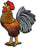 Rooster cockerel cock chicken bird farm livestock embroidered applique iron-on patch new S-1315