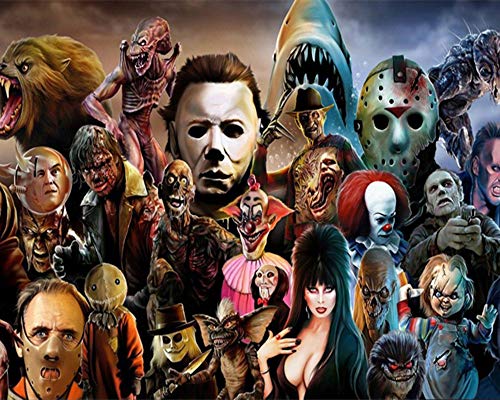 Paint by Numbers for Adults and Kids Characters from Horror Movies Canvas Painting Kits Animals DIY Unframe Acrylic Paint Coloring by Numbers Handpainted Gift 16" W x 20"