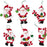 Bucilla Felt Applique 6 Pc. Ornament Kit, 3.5" x 5", Candy Cane Santa