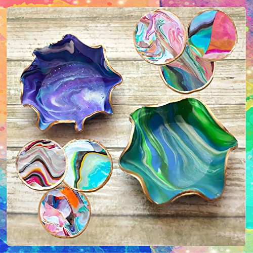 32 Colors Clay Jewelry Dish Making Kits for Kids Girls Ages 6 7 8 9 10 11 12 Years Old,Arts & Crafts Creative Toys,Girl Birthday Christmas Gifts