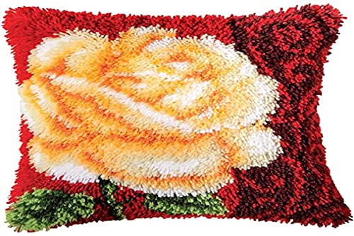 Vervaco Rose Latch Hook Cushion, Multi-Colour