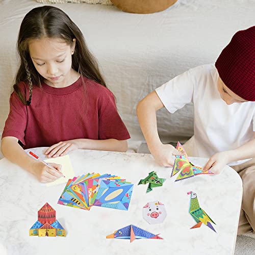 Origami Paper Kit for Kids - 152 Sheets 6 Inch Double Sided Origami with Instructional Origami Book - 72 Patterns Folding Papers Educational Toy for Beginners/Children Gift/School Craft Lessons UAP09