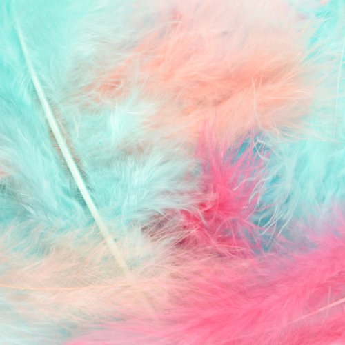 Touch of Nature Turkey Feathers Fluffy 7GM Pastel Colors 1pkg