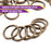 Swpeet 60Pcs Bronze 1 Inch / 25mm Heavy Duty Multi-Purpose Metal O Ring Metal Rings for Hardware Bags Ring Hand DIY Accessories Keychains Belts and Dog Leas