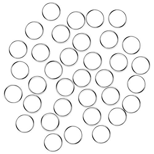 Fushing 100Pcs Stainless Split Rings, Crystal Chandeliers Connectors for Chandelier, Curtain,Suncatchers, Crystal Garland,Necklaces, Keys, Earrings, Jewelry Making and Craft Ideas