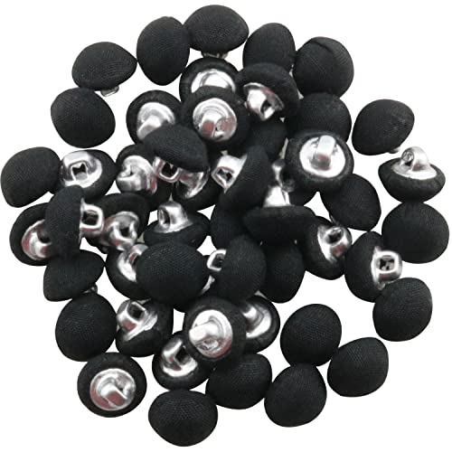 YHXiXi 50pcs Tuxedo Buttons Metal Shank Buttons 10mm for Prom Dresses, Wedding Dresses, Tuxedos, Suits, Wedding Dresses, Shirts etc, Black