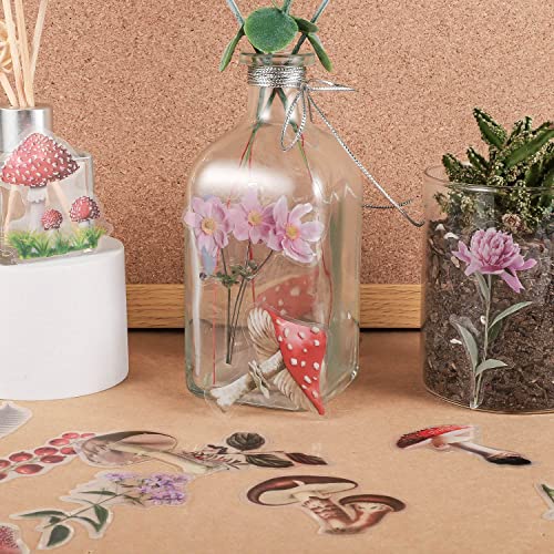 200 Pcs Floral Scrapbooking Vintage Stickers, Self-Adhesive Flowers Stickers for Journaling Card Making Scrapbook Floral Style Stickers for Wall Notebook Scrapbook Letters Card Window DIY (Mixed Style)