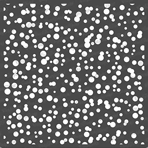 CrafTreat Dots Stencils for Painting on Wood, Canvas, Paper, Fabric, Floor, Wall and Tile - Grimy Dots - 6x6 Inches - Reusable DIY Art and Craft Stencils - Halftone Dot Wall Stencil