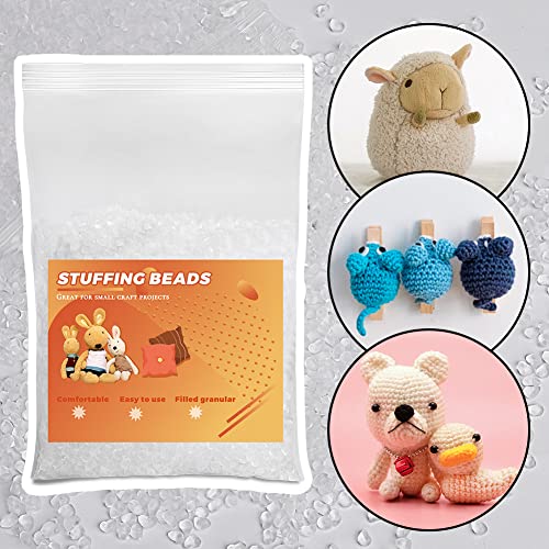 Doll Stuffing Beads, 100g Weight Stuffing Beads, Craft Stuffing Beads, Rubber Filler Beads for Weighted Stuffed Animal