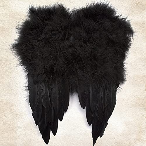 120PCS Black Feathers for Crafts 6-8 Inch Natural Goose Feathers for Halloween Party Home DIY Decorations Cosplay Gothic Costumes Accessories
