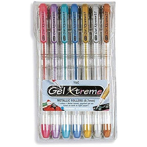 Yasutomo GX1007 Gel Xtreme Metallic Pens, Package of 7