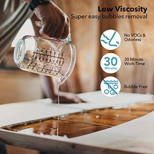 Gift Box Epoxy Resin Kit,Coating and Casting Coaster Molds for Resin Casting with Foil Flakes Color Pigments,Art Resin Epoxy Resin Crystal Clear for Art,Crafts,Jewelry,DIY,Tumbler,River Table