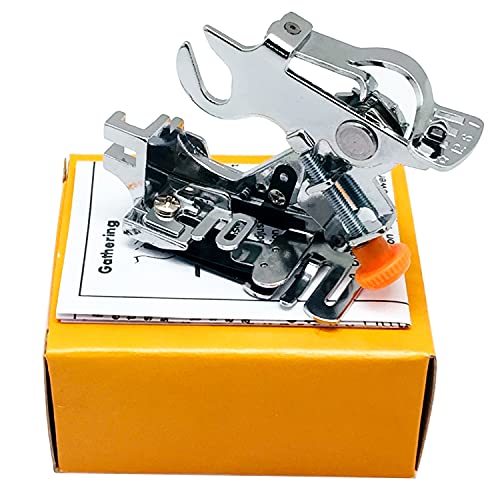 YEQIN Ruffler Foot (#55705) Sewing Machine Presser Foot for Singer Brother Juki Low Shank Sewing Machine (Yellow Box)