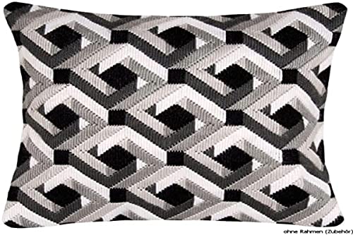 Vervaco Long Stitch Cushion kit Black & White