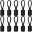 10 Pieces Replacement Zipper Pulls Tab Universal Nylon Zipper Repair Kit Zipper Slider Pull Tab Zipper Fixer Metal Zipper Head Hand Woven Pull Rope Zipper Handle Cord Pull Tab (Black)
