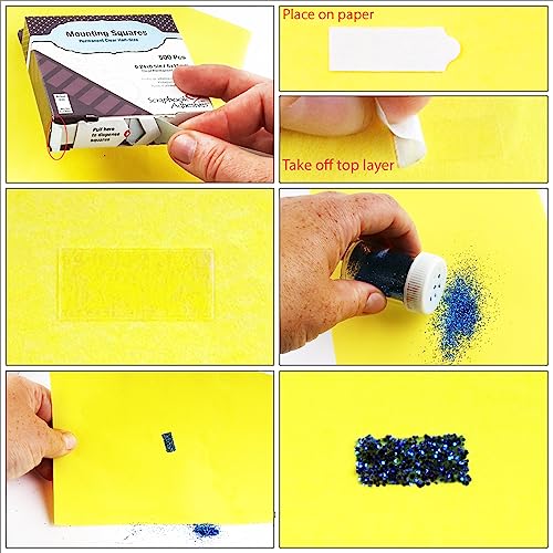 Scrapbook Adhesives by 3L Scrapbook Adhesives Mounting Squares, 500 pcs (0.24X 0.5 inch) Clear