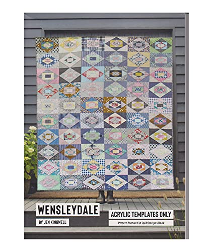 Jen Kingwell Acrylic Template Set - Wensleydale (for use with a Pattern Found in Jen Kingwell's Quilt Recipes Book)