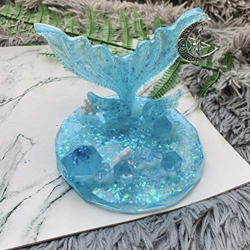 3 Style Crystal Fish Tail Epoxy Mold 12x8.5cm Mermaid Tail Small 8x3cm Large 10x4cm Resin Casting DIY Silicone Mermaid Mold Kit