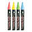 Uchida Of America Bistro Dry Erase Marker, 1, Fluorescent Colors, 4 per Pack