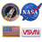 Antrix 4 Pieces US American Patch NASA Patch Hook & Loop Tactical USA Flag NASA Logo 100th Space Shuttle Mission Military Badge Emblem Patches